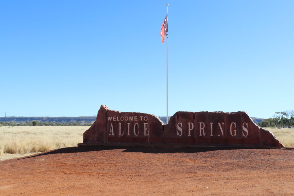 Alice Springs Schild